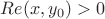 $Re(x,y_0)>0$