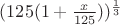 $(125(1+\frac{x}{125}))^{\frac{1}{3}}$