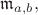 $\mathfrak{m}_{a,b},$