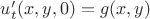 $u'_t(x,y,0)=g(x,y)$