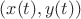 $(x(t), y(t))$ $(x(t), y(t))$