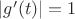 $|g'(t)|=1$