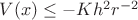 $V(x)\le - K h^2 r^{-2}$