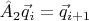 $\hat A_2 \vec q_{i}=\vec q_{i+1}$