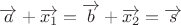 $\overrightarrow{a}+\overrightarrow{x_1}=\overrightarrow{b}+\overrightarrow{x_2}=\overrightarrow{s}$