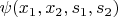 $\psi(x_1,x_2,s_1,s_2)$