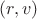 $(r,v)$