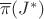 $\overline\pi(J^*)$