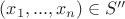 $(x_1,...,x_n)\in S''$