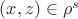 $(x,z)\in\rho^s$
