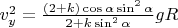 $v_y^2=\frac{(2+k)\cos\alpha\sin^2\alpha}{2+k\sin^2\alpha}gR$