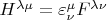 $H^{\lambda\mu}=\varepsilon^{\mu}_{\nu} F^{\lambda\nu}$
