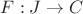 $F: J \to C$