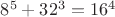 $8^5+32^3=16^4$