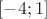 $[-4;1]$