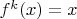 $f^k(x)=x$