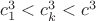 $c_1^3<c_k^3<c^3$