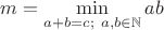 $m=\min\limits_{a+b=c;\ a, b \in \mathbb{N}} ab$