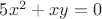 $5x^2+xy=0$