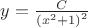 $\[y = \frac{C}{{{{({x^2} + 1)}^2}}}\]$