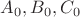 $A_0, B_0, C_0$