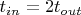 $t_{in}=2t_{out}$