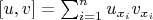 $[u,v]=\sum_{i=1}^n u_{x_i} v_{x_i}$