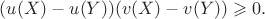 $$(u(X)-u(Y))(v(X)-v(Y)) \geqslant 0.$$