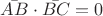 $\bar{AB} \cdot \bar{BC}=0$