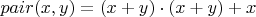 $pair(x,y) = (x+y) \cdot (x+y) +x$