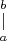 $\mathop|\limits_a^b$