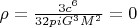 $\rho=\frac{3c^6}{32piG^3M^2}=0$