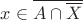 $x\in\overline{A\cap\overline X}$