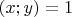 $(x;y)=1$