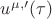 $u^{\mu,\prime}(\tau)$