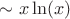 $\sim x\ln (x)$
