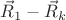 $\vec R_1-\vec R_k$