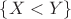 $\{X < Y\}$
