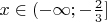 $x \in (-\infty; -\frac{2}{3}]$