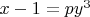 $x-1=py^3$