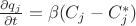 $\frac {\partial q_j} {\partial t} = \beta (C_j - C_j^*)$