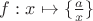 $f: x\mapsto \{\frac{a}{x} \}$ $f: x\mapsto \{\frac{a}{x} \}$