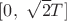 $[0, \ \sqrt2 T]$