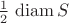 $\frac{1}{2}\,\operatorname{diam} S$
