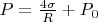 $P=\frac{4\sigma}{R}+P_0$