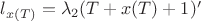 $l_{x(T)} = \lambda_2(T+x(T) +1)' $