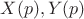 $X(p),Y(p)$ $X(p),Y(p)$