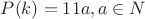 $P(k)=11a, a \in N$