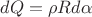 $dQ=\rho Rd\alpha$