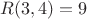 $R(3,4)=9$